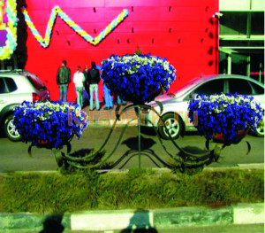 12360 ВОЛНА эко, цветочница в виде пирамиды с термо-чашами LAB.Space