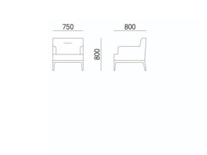 Тканевое кресло с подлокотниками