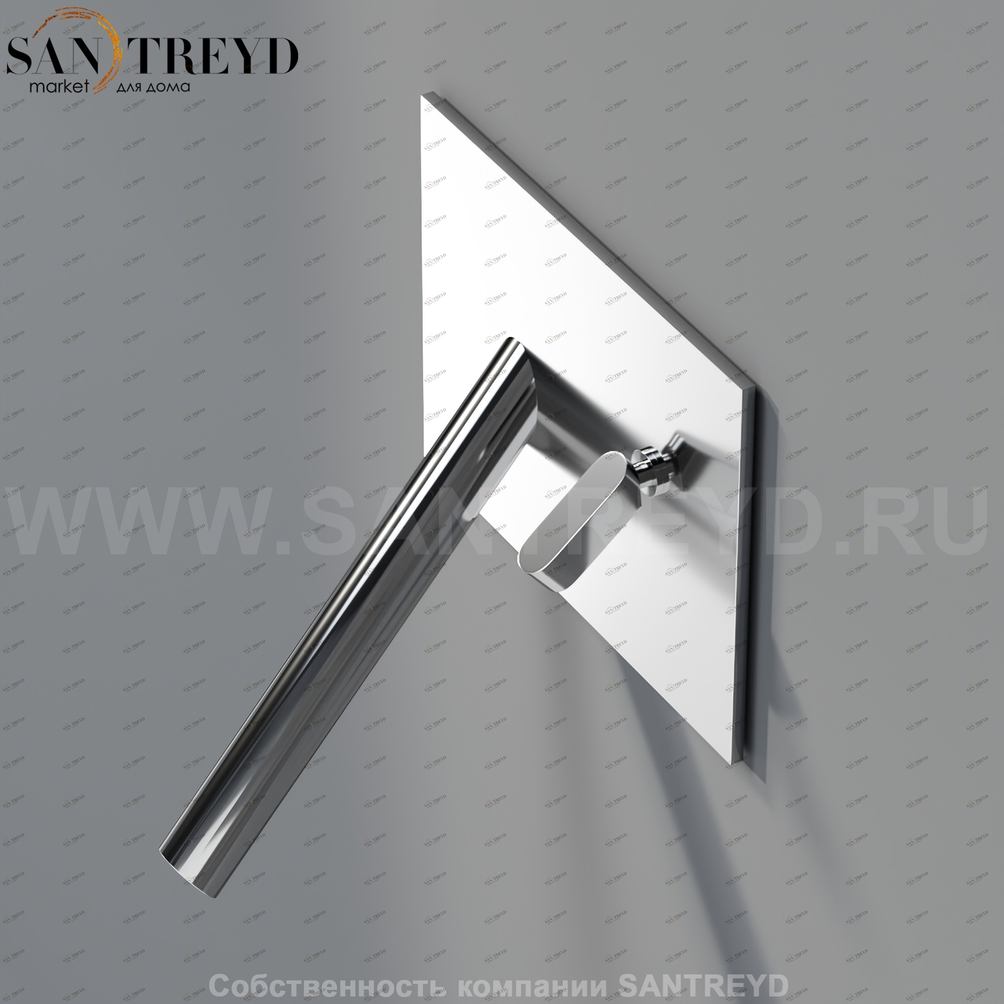 Встроенный смеситель ARUB0930DS SQUARE для раковины хромированный Agape