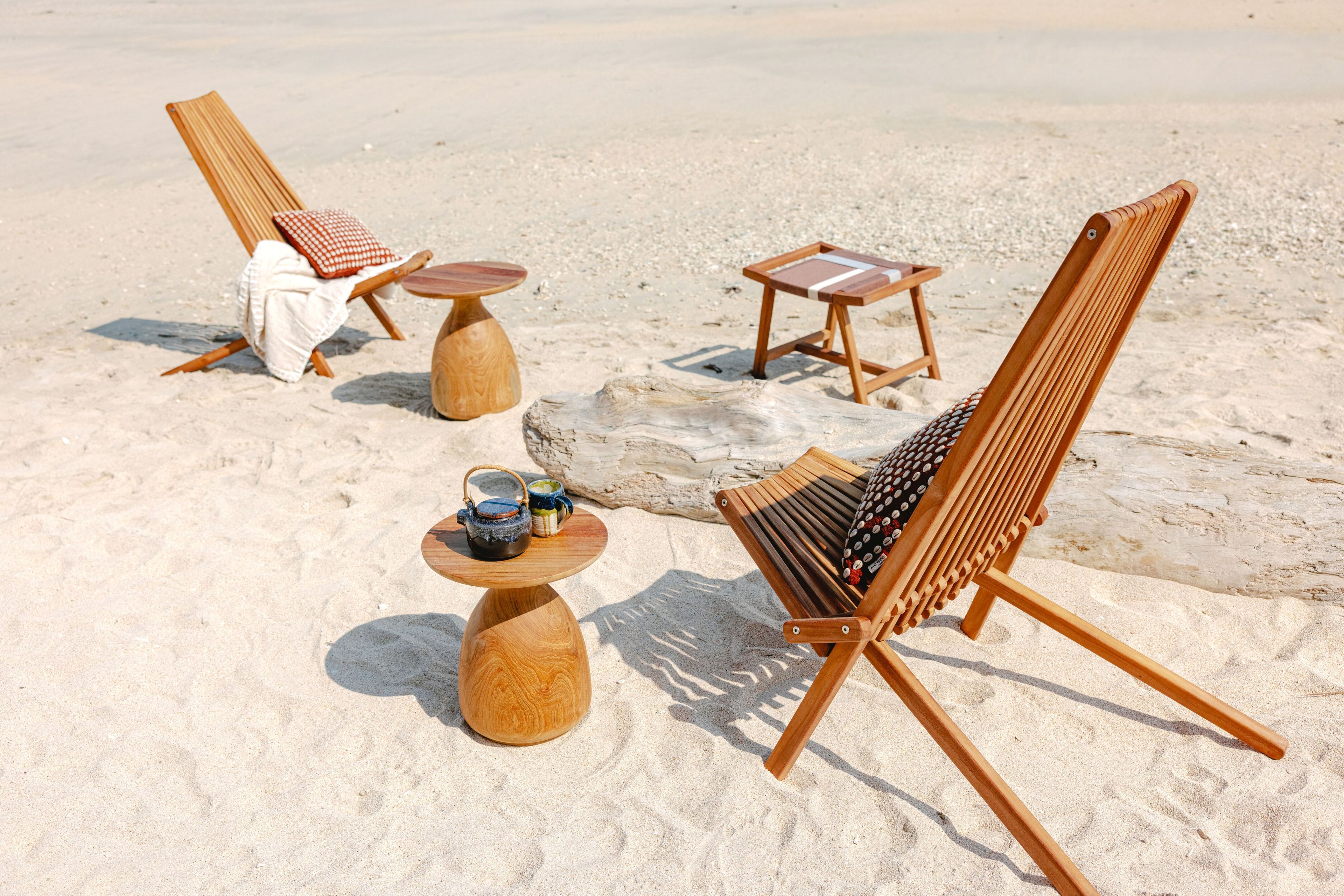 Низкий садовый стул из тикового дерева cbdesign Zoco ARCH-00038318 - Вид №1