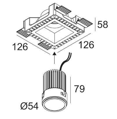 Квадратный светодиодный светильник Deltalight Gyn ARCH-00143219 - Вид №2