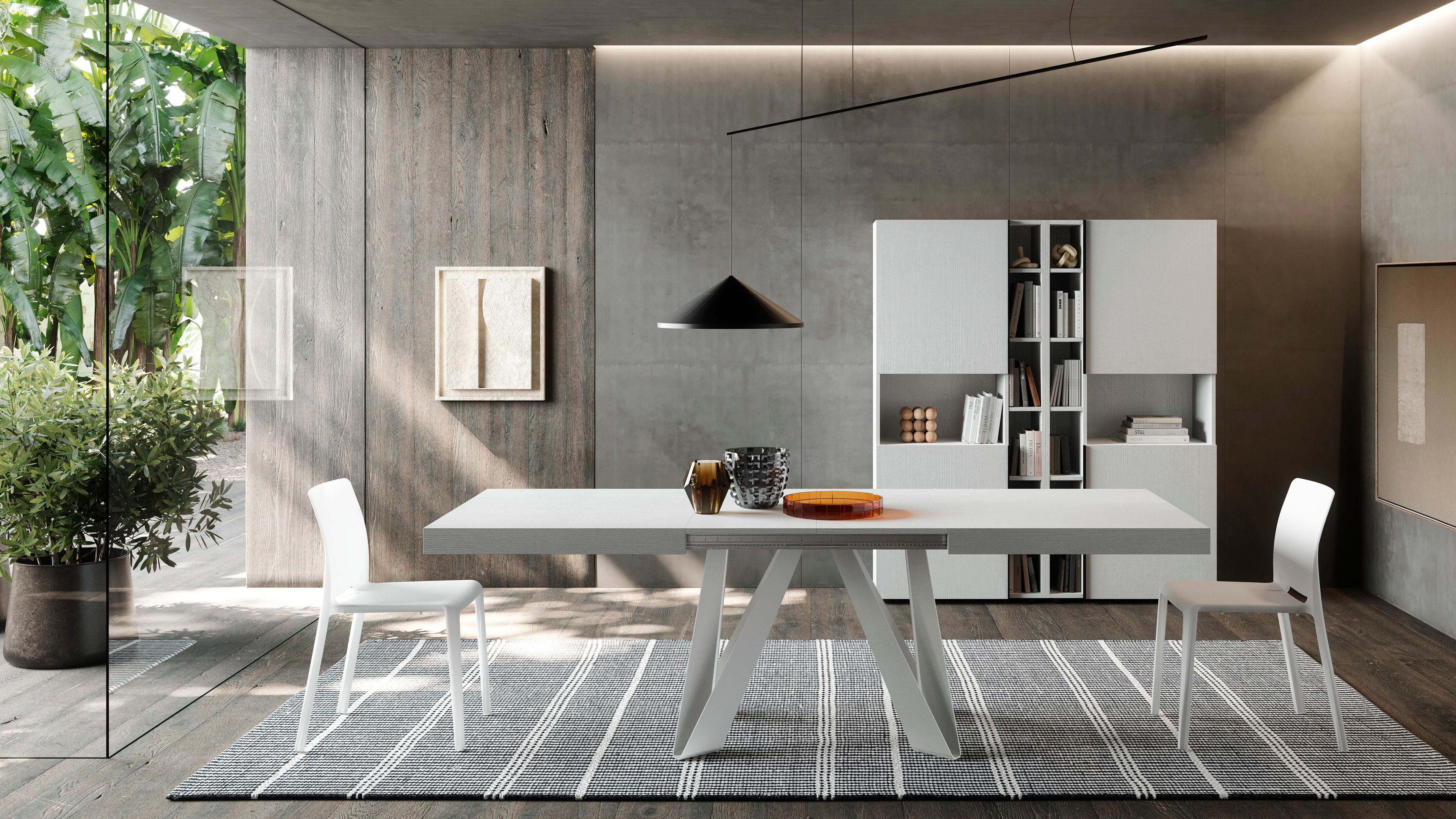 Выдвижной прямоугольный стол из железа с меламиновой столешницей Mobili Fiver ROMINA ARCH-00069646 - Вид №47