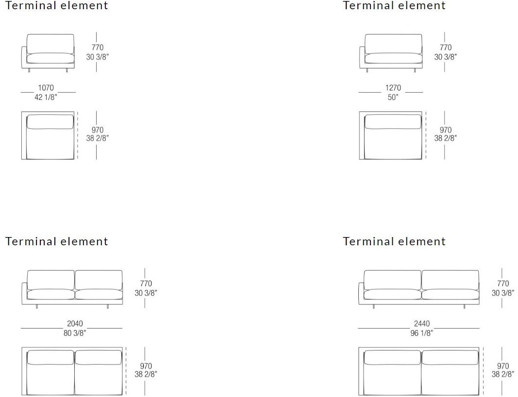 MisuraEmme Диван из ткани с полкой для журналов Misuraemme sun-id-1374520 - Вид №18