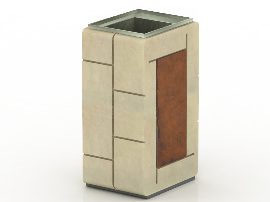 Восстановленные каменные стойки для мусора Viscio Urban Design мод ARCH-00080760 - Вид №1