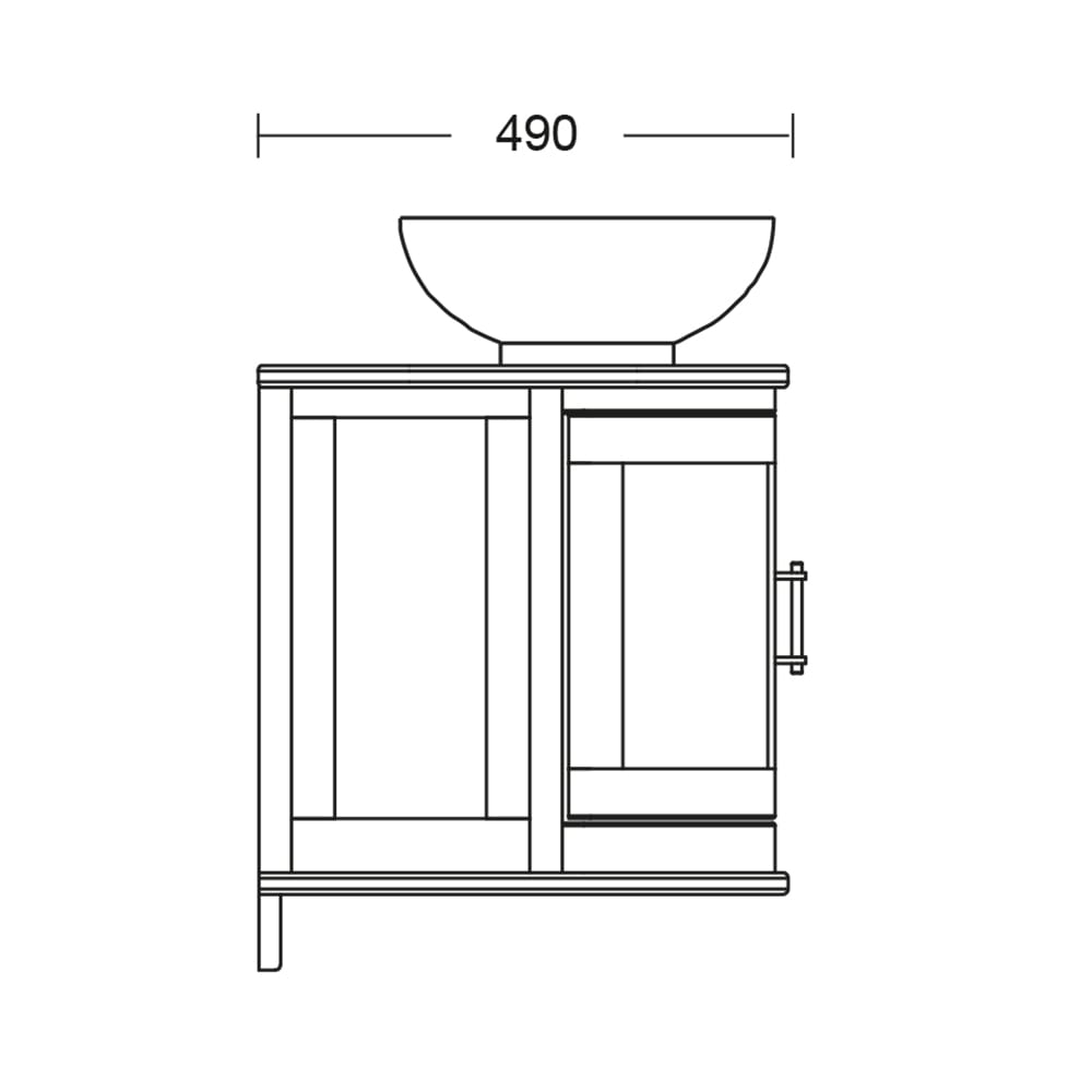 IMSR16 Carlyon Thurlestone 2-дверная подвесная тумба под раковину Carlyon Imperial  - Вид №3