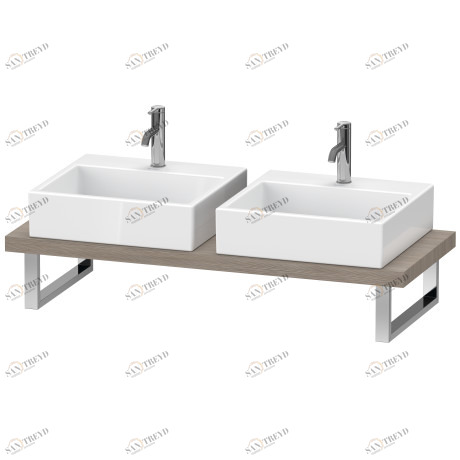 XL101C03131 Консоль для накладной и встраиваемой сверху раковины компакт, Толщина консоли 45 мм X-Large #XL101C 480 мм Сосна серебристая, декор Duravit