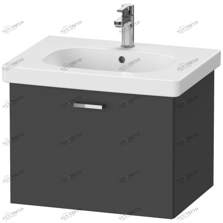 XB607004949 Тумбочка подвесная XBase #XB6070 600 x 458 мм Графит матовый, декор Duravit 