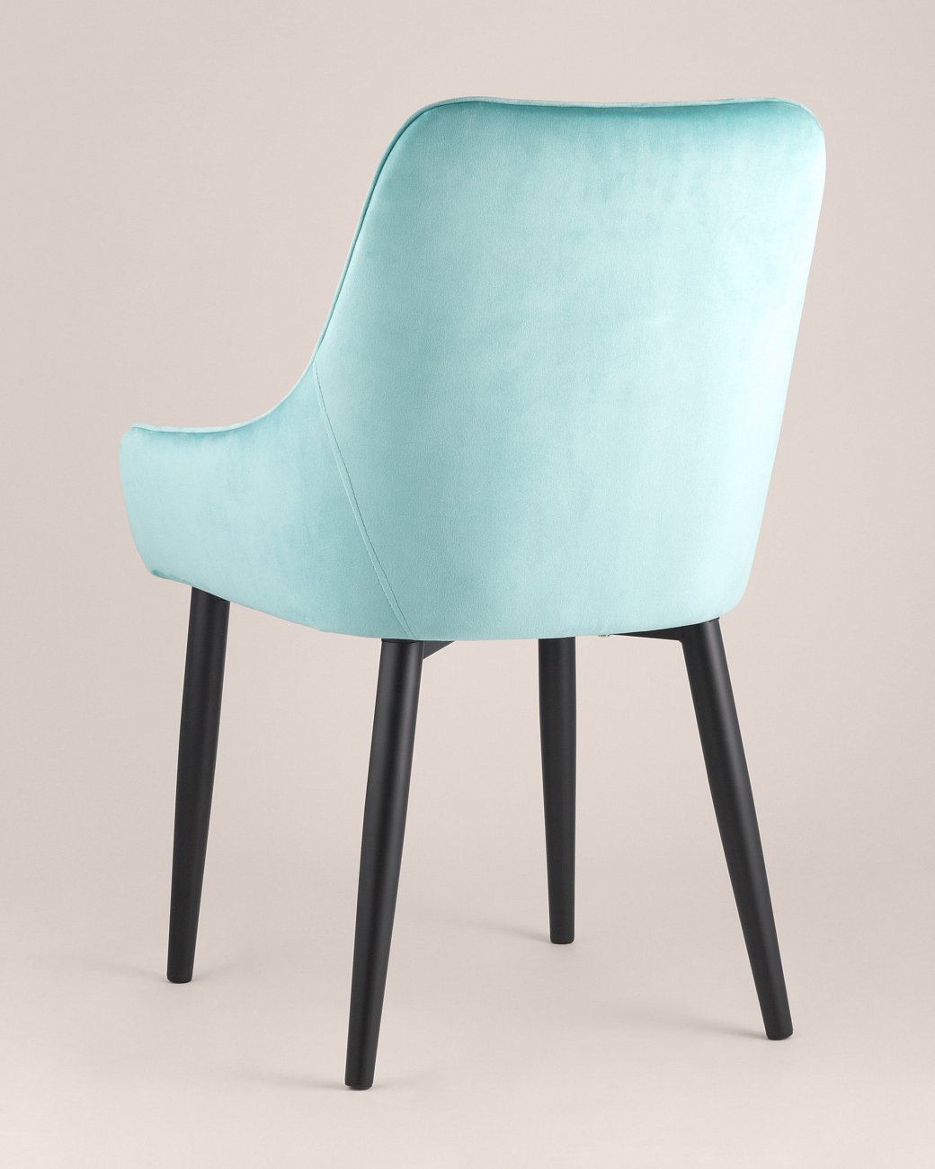 Стул с подлокотниками мягкий мятный с черными металлическими ножками "Диана" STOOL GROUP ДИЗАЙНЕРСКИЕ 00-3881950 Голубой  - Вид №3