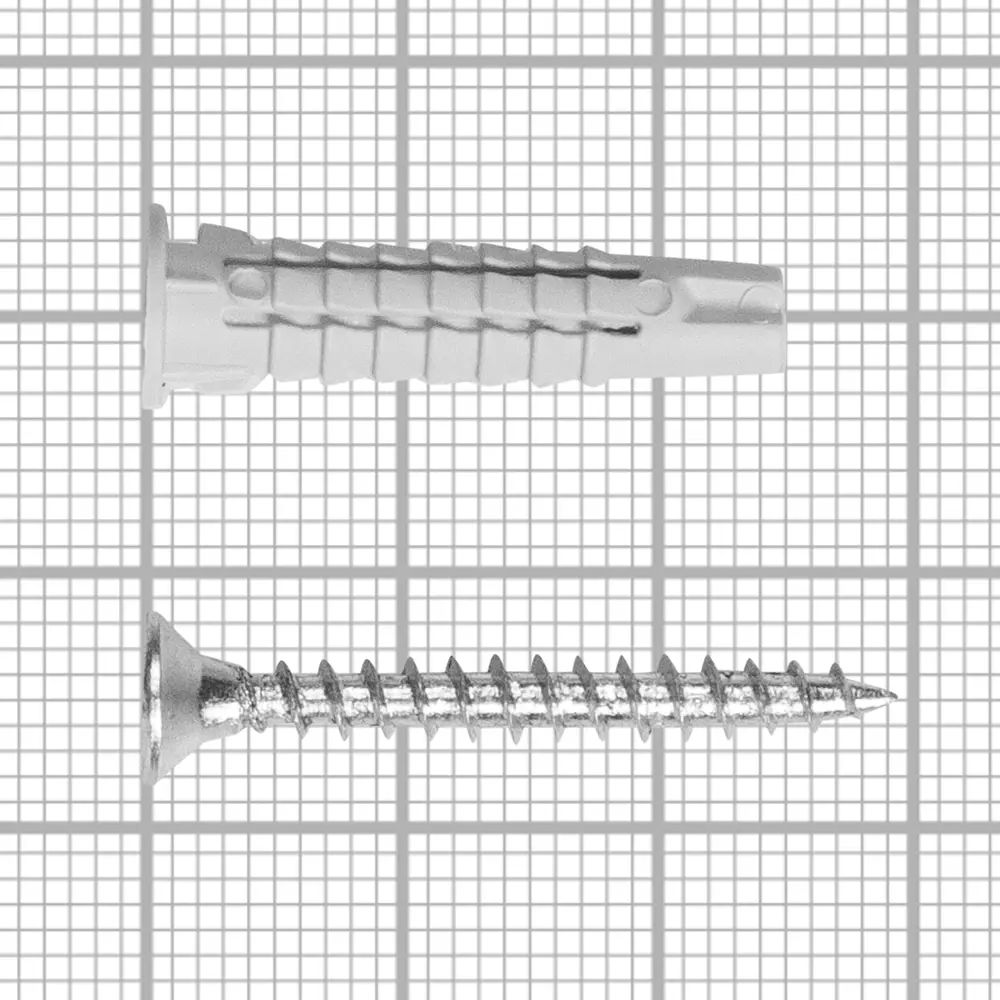 Дюбель потайной STANDERS для скрытого монтажа 5х25 мм с шурупами (200 шт) 83387787 STLM-0040728 - Вид №4