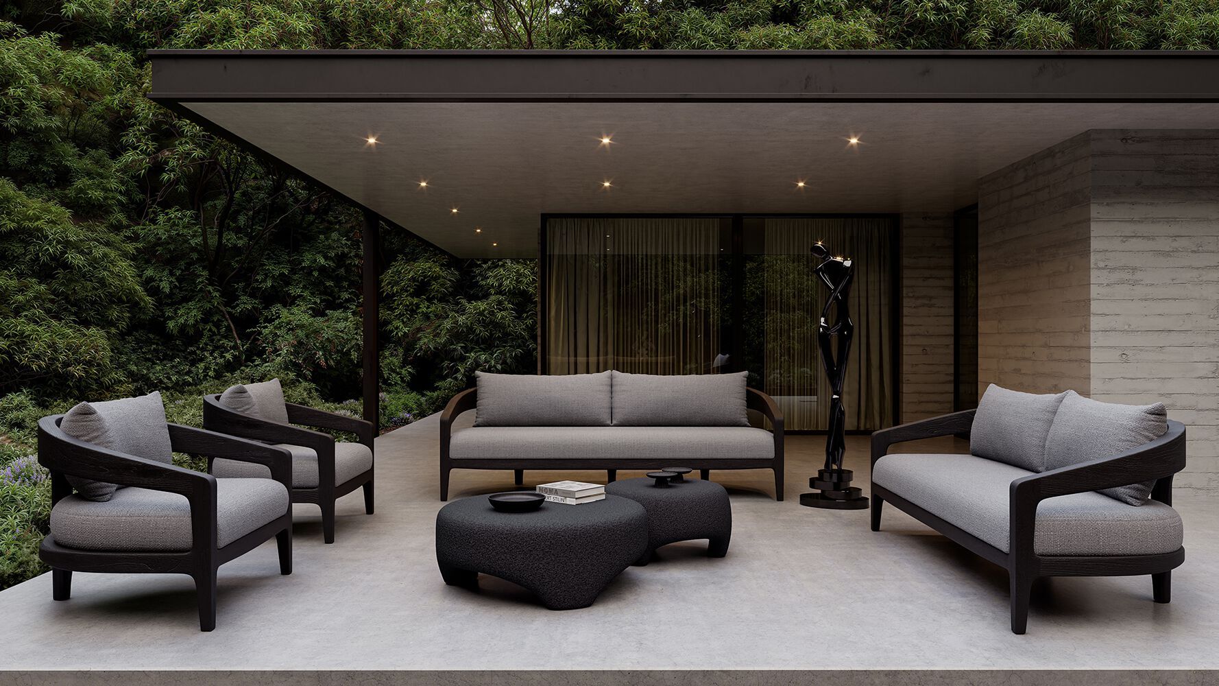 Тканевое садовое кресло с каркасом из тикового дерева SNOC Кит ARCH-00063748 - Вид №3