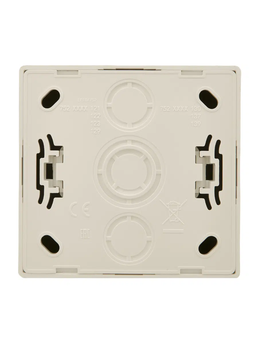 LETO Розетка с/з с крышкой ПБТ крем LEZARD 752-0300-123B - Вид №2