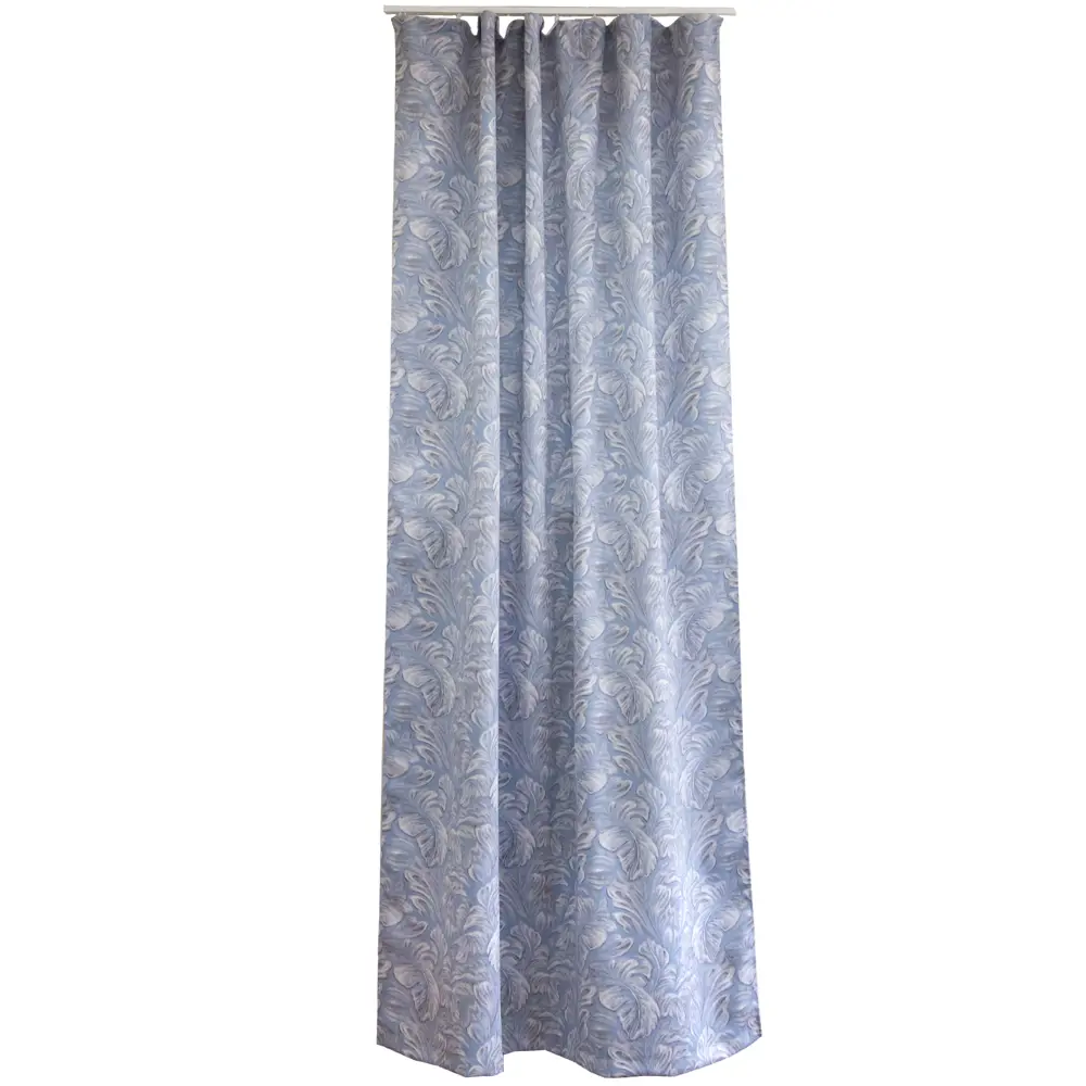Штора на ленте блэкаут Inula 150x260 см растения цвет серо-голубой 84644013 STLM-2125811 SEASONS  - Вид №1