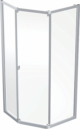 4983012907 Душевая стенка IDO Showerama 8-3 для пятиугольного душа, 900x700 мм  - Вид №2