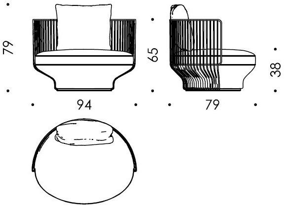 Wittmann Кресло из ткани Paradise bird sun-id-1350321 - Вид №5