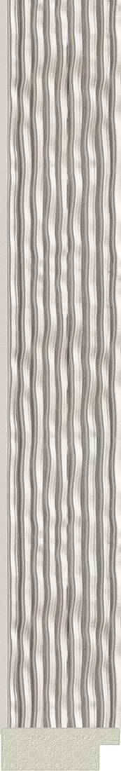 BY 3006 Зеркало в багетной раме - волна алюминий 46 mm EVOFORM Definite - Вид №3