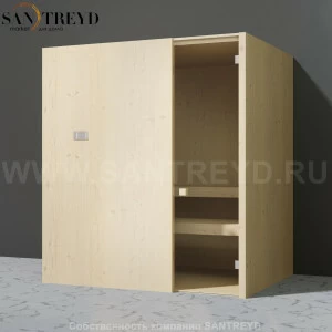 Effegibi EASY SA45600001 Сауна. Установка: к стене. Мощность: 4,5 кВт макс. Размеры: длина 200 см, ширина 150 см. Отделка: осина натуральная.