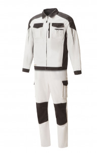 4974829 Костюм  NEW белый графит STATUS  Летняя спецодежда  размер 56-58/170-176