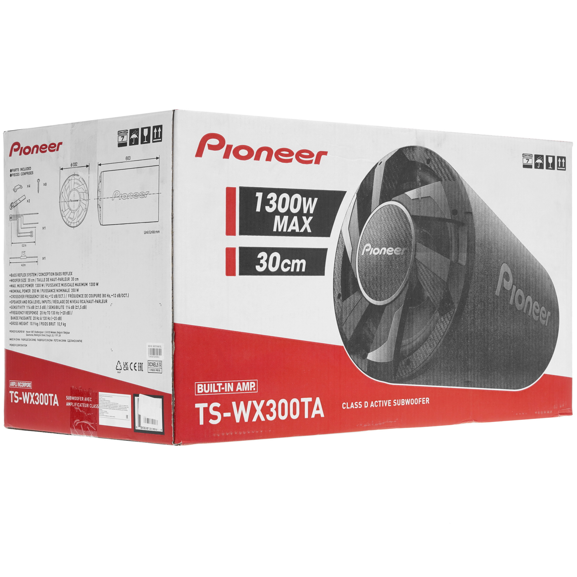 5423891 Автосабвуфер активный Pioneer TS-WX300TA STDN-0120015 - Вид №8