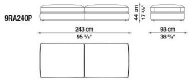 B&B Italia Прямоугольный кожаный пуф Richard sun-id-1443732 - Вид №2
