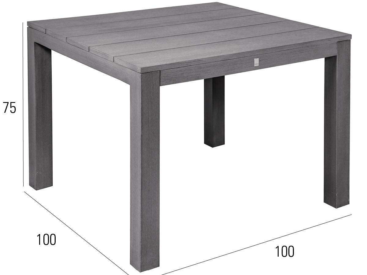 72.00.0706 La Villa Postleg стол 100 x 100 серый камень Mbm  - Вид №2