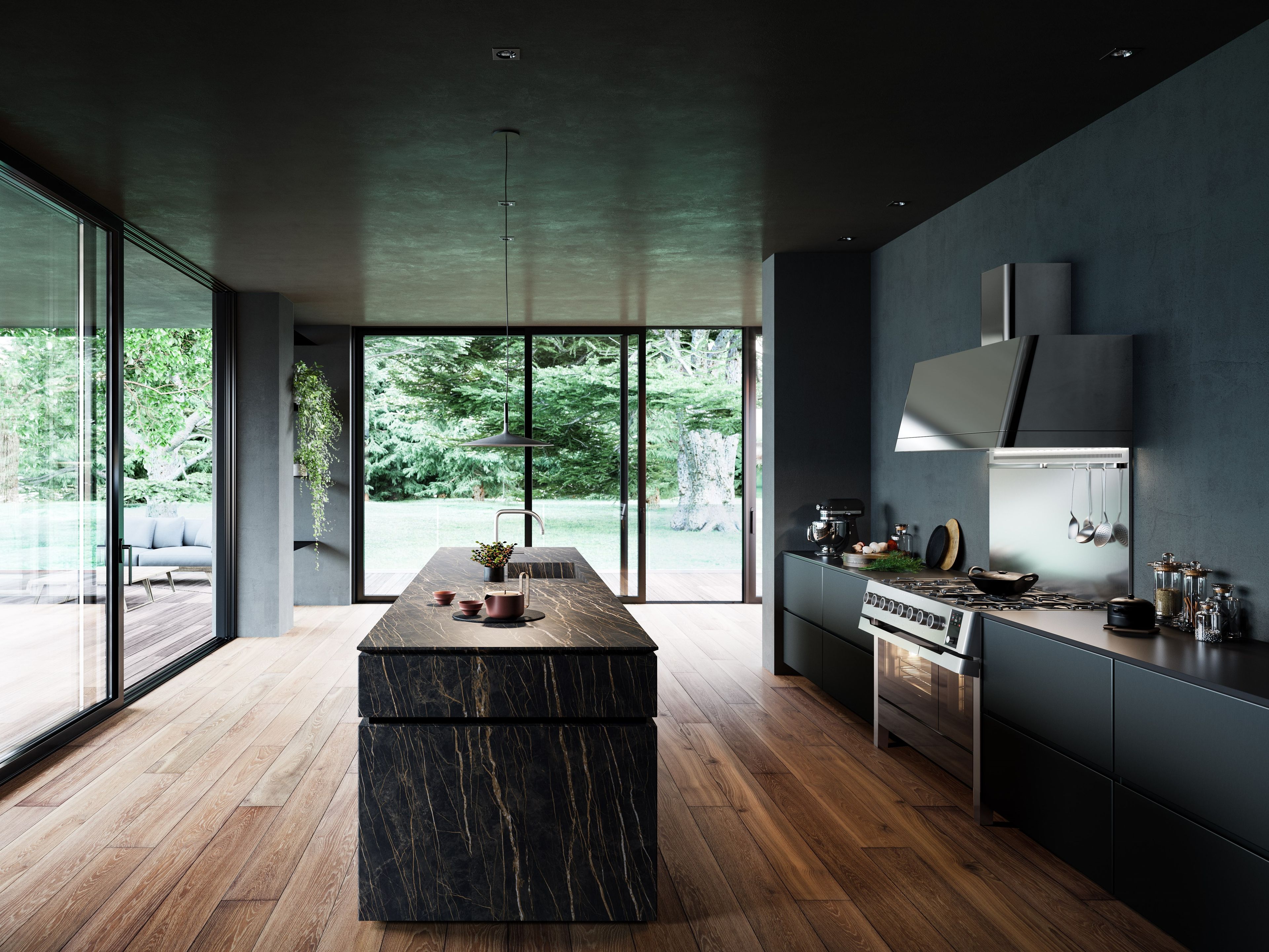 Отдельно стоящая кухня из нержавеющей стали Ilve Panoramagic ARCH-00035459 - Вид №4