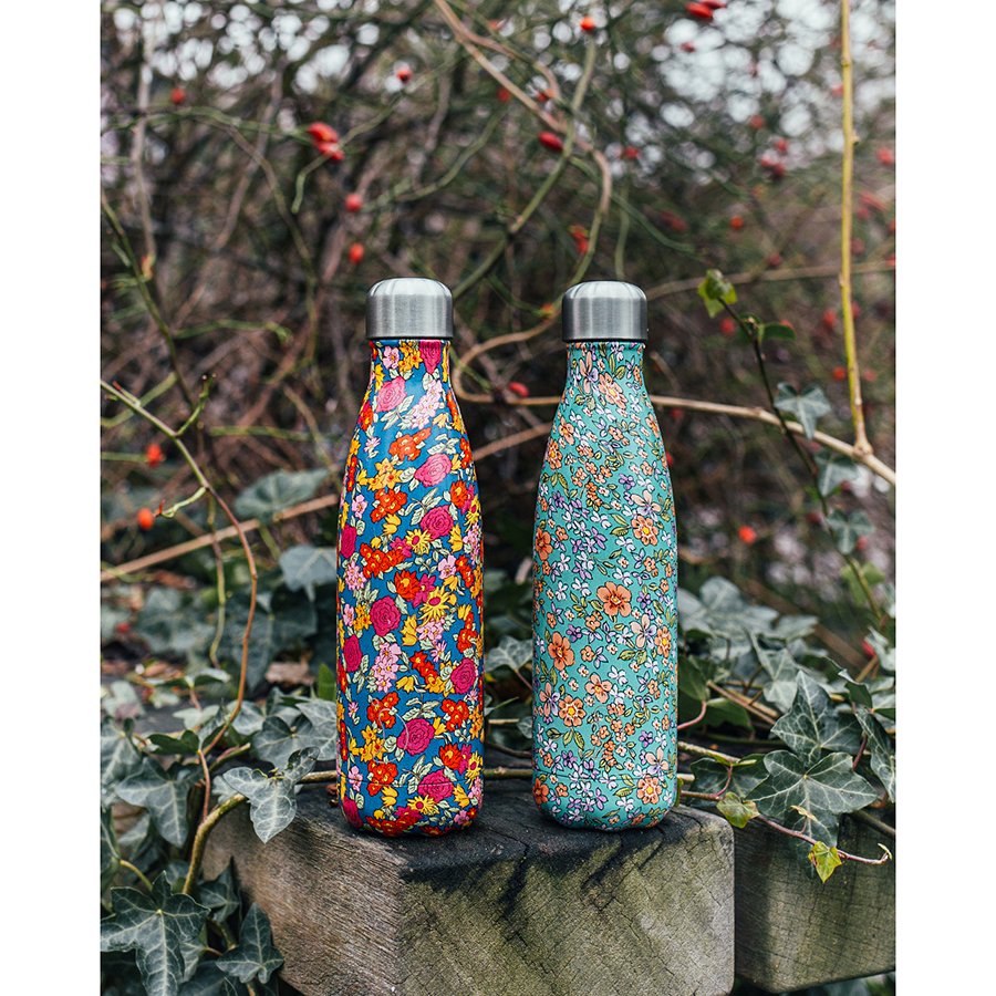 Термос 500 мл розовый с голубым Floral Peony CHILLY'S BOTTLES ДИЗАЙНЕРСКИЕ 00-3947980 Голубой;розовый  - Вид №2