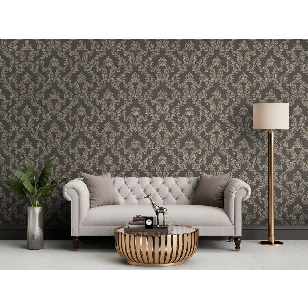 Обои флизелиновые Wallsecret Catalana коричневые 1.06 м 8879-26 STLM-2106305 - Вид №4