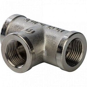 Тройник ВР 3/8" никель STOUT