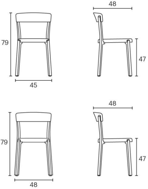 ENEA Штабелируемый стул из дерева и полипропилена Noa sun-id-1373705 - Вид №8