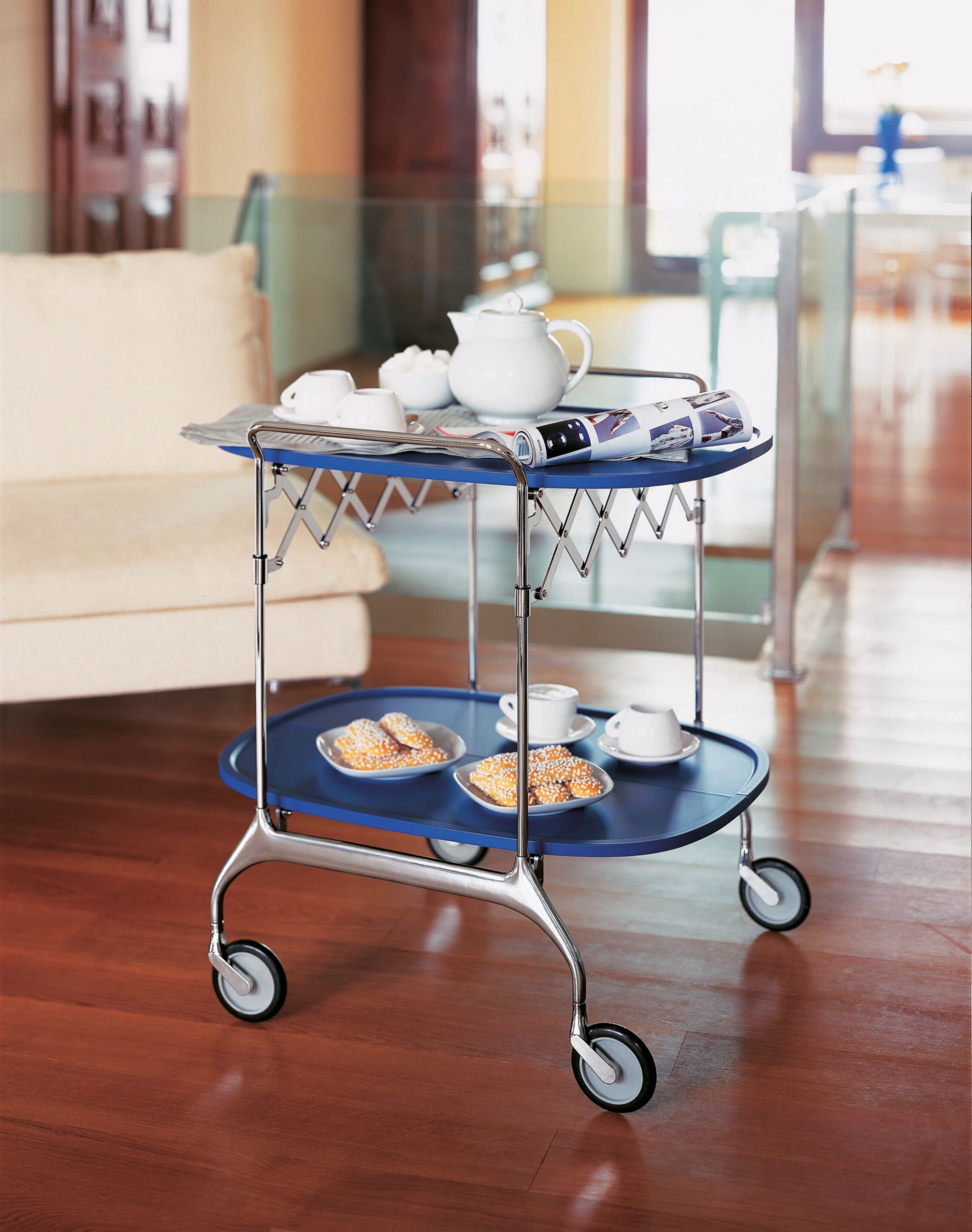 Стальная складная тележка для еды Kartell GASTONE ARCH-00146337 - Вид №2