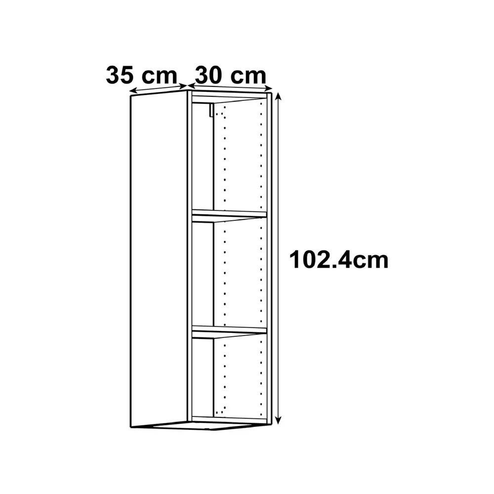 Каркас навесной Delinia ID 30x102x35 см, ЛДСП, цвет белый 82140032 STLM-2069168  - Вид №1