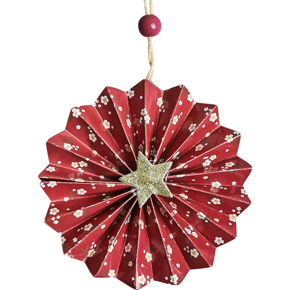 87036557 Елочная игрушка Цветок 11x11 цвет розовый STLM-0965431 Santreyd 