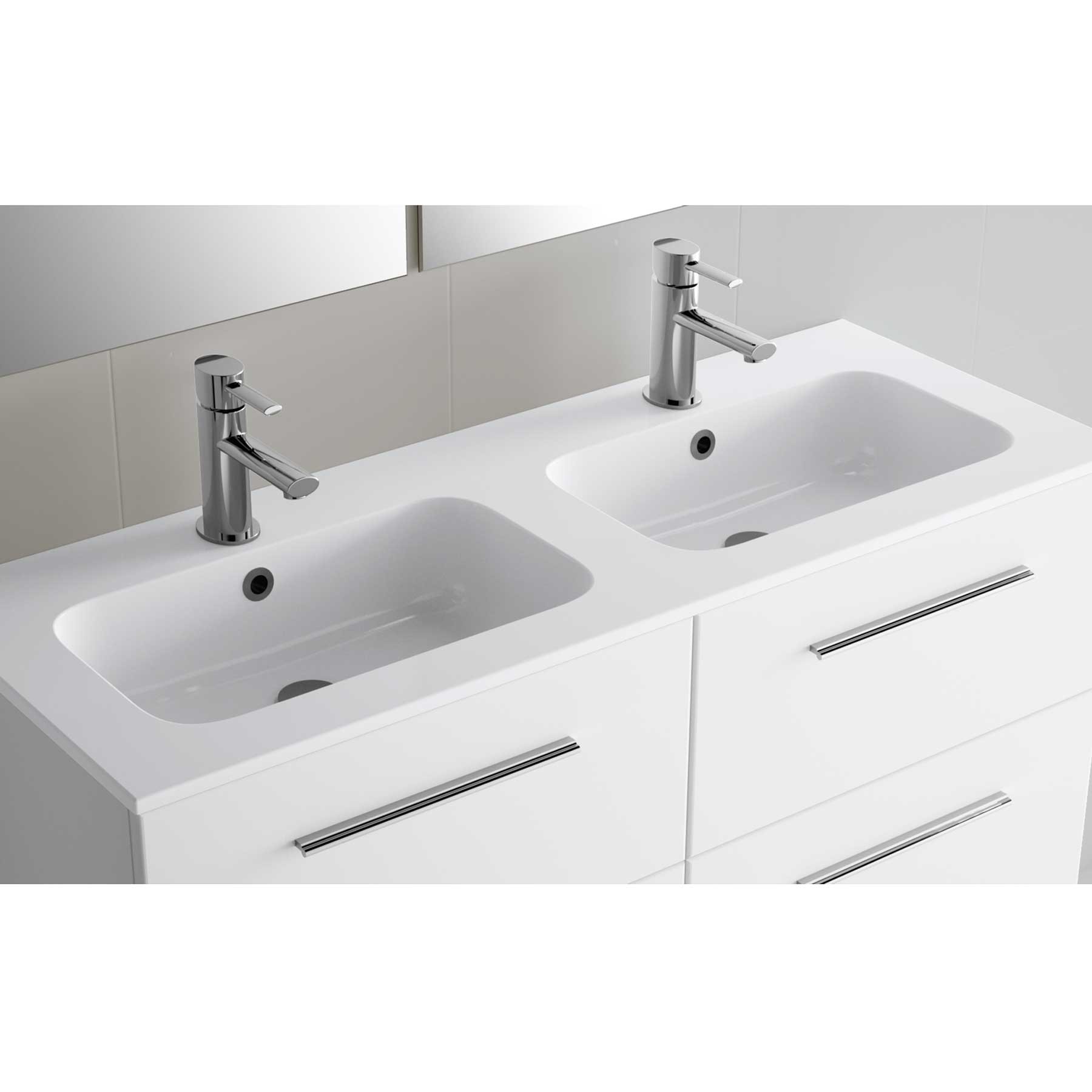 18691 SALGAR Раковина SOFIA 1205 двойная MINERALMARMO 1205 x 15 x 460 мм