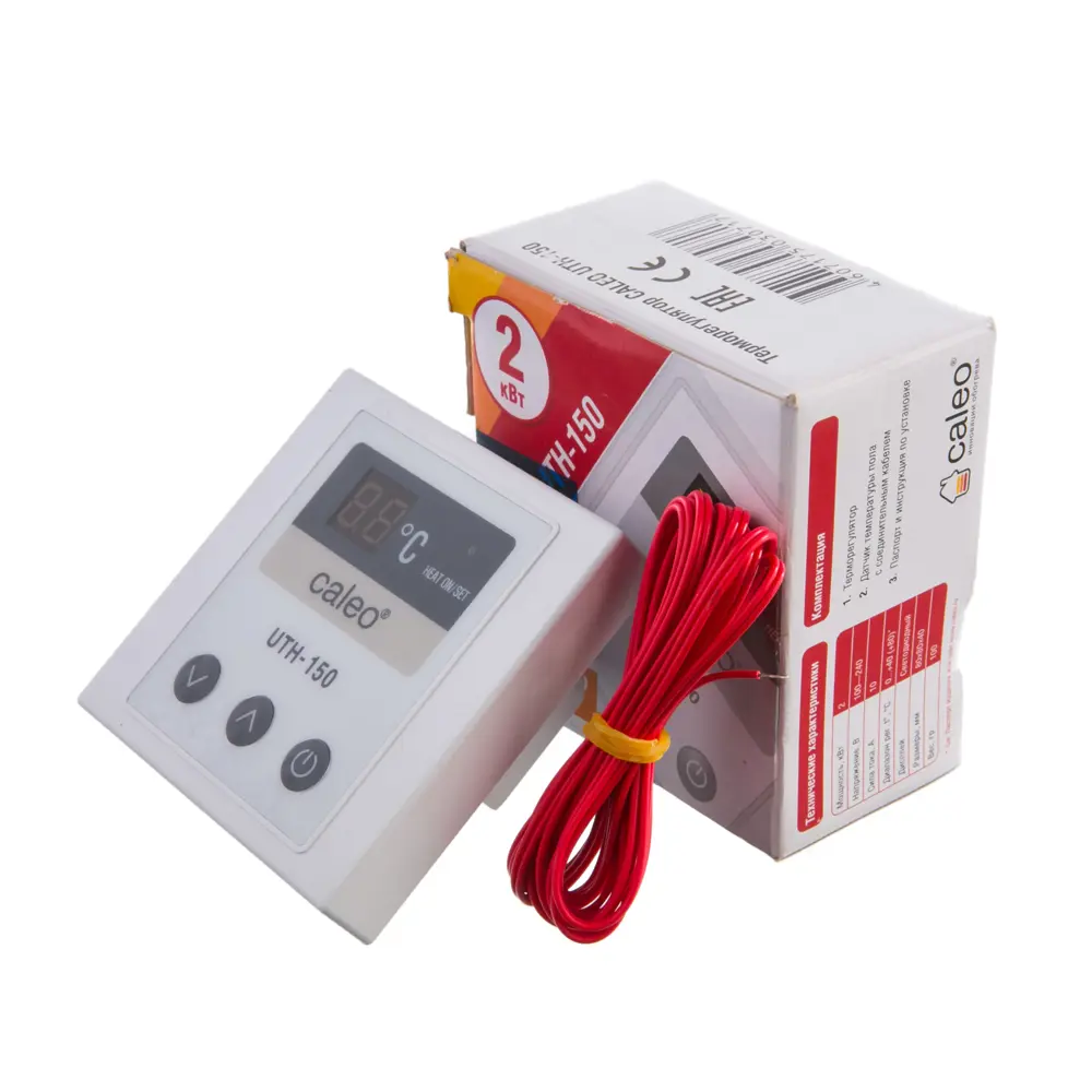 Терморегулятор для теплого пола Caleo UTH-150 цифровой, 2000 Вт, цвет белый STLM-2109465 - Вид №1