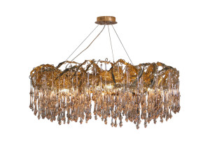 Алюминиевый и стеклянный подвесной светильник