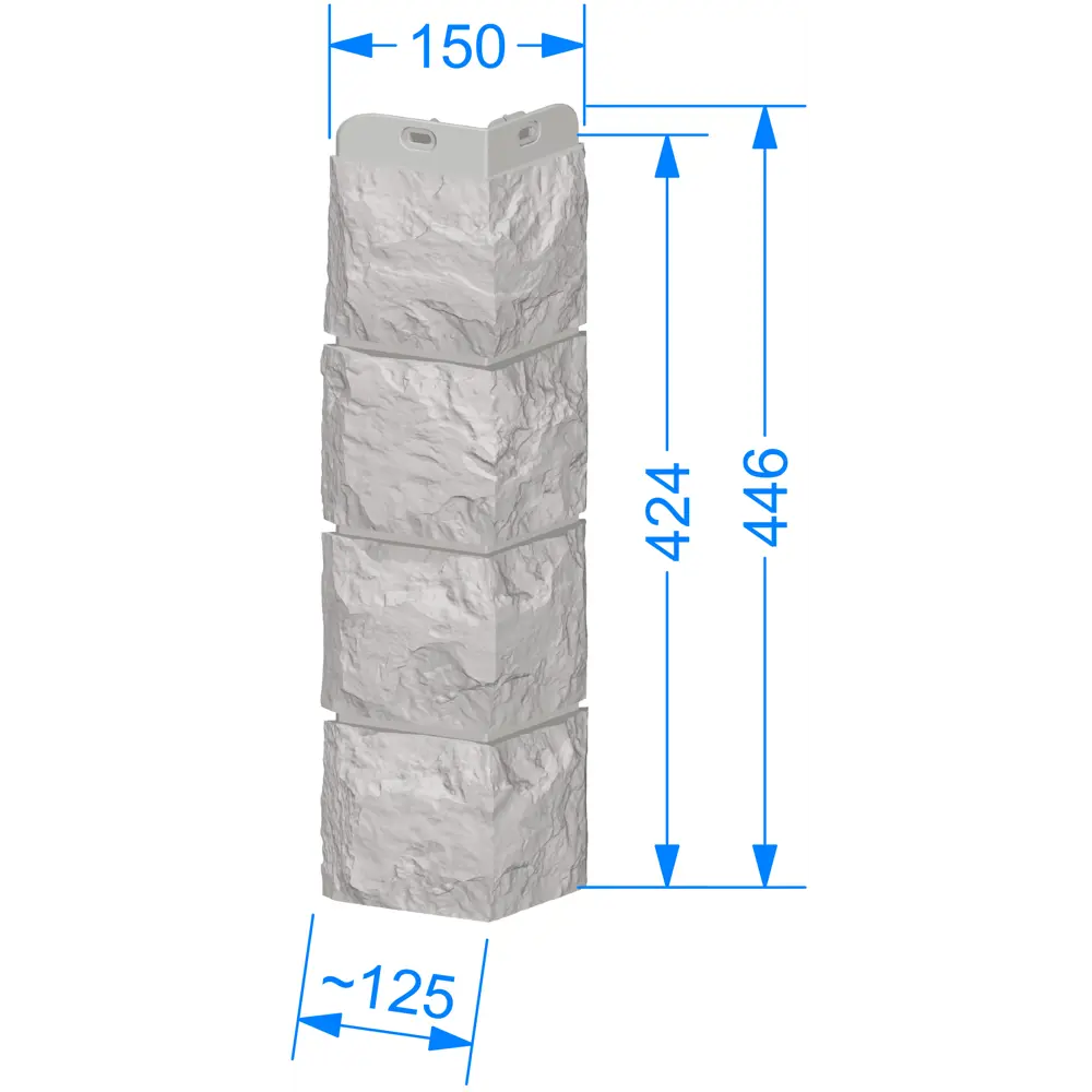 Угол наружный Docke Доломит цвет темно-коричневый DÖCKE STLM-2157942 - Вид №1