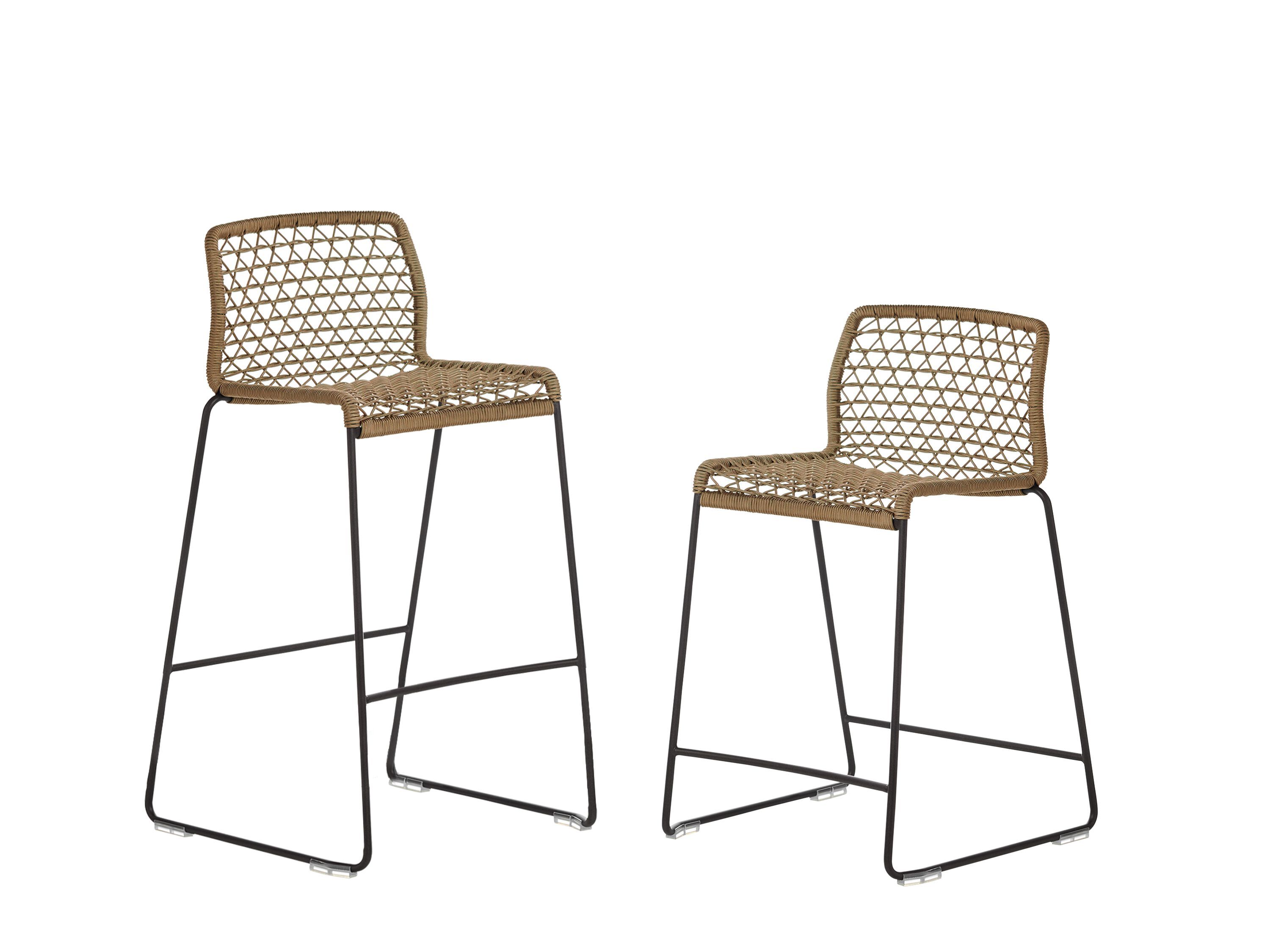 Высокий садовый стул из морской веревки со спинкой Potocco Парусный спорт ARCH-00055701 - Вид №1