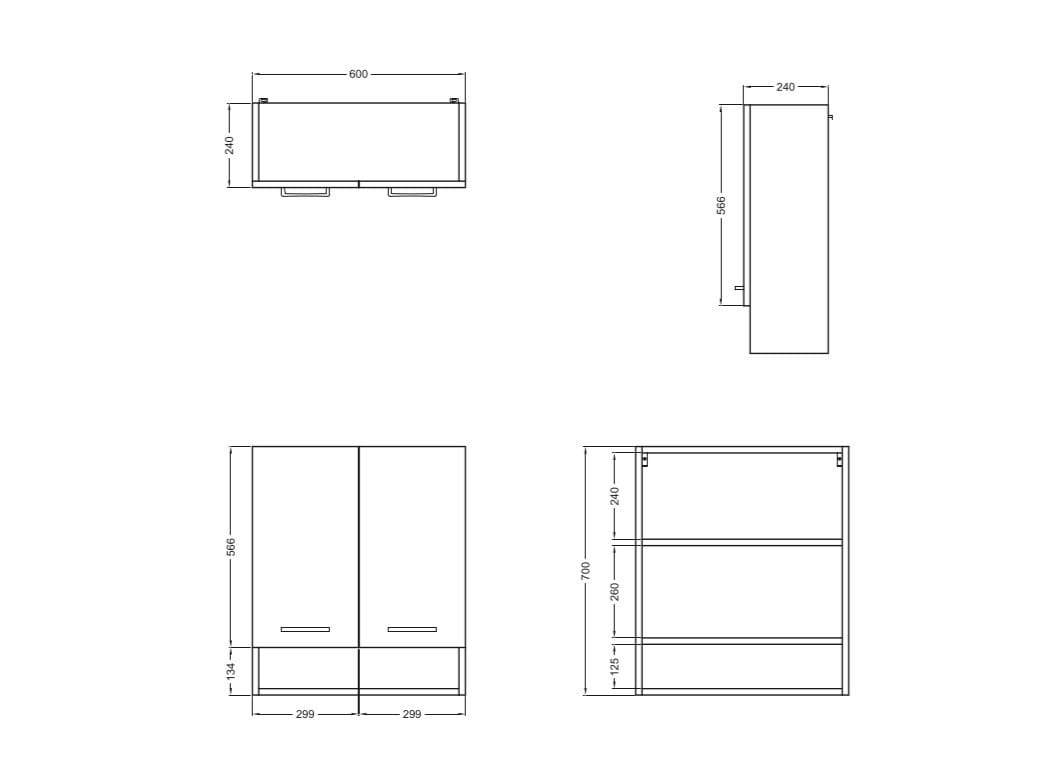 Подвесной шкаф для белья из ДСП с распашными дверцами COLAVENE Complementi Lavanderia ARCH-00082473 - Вид №4
