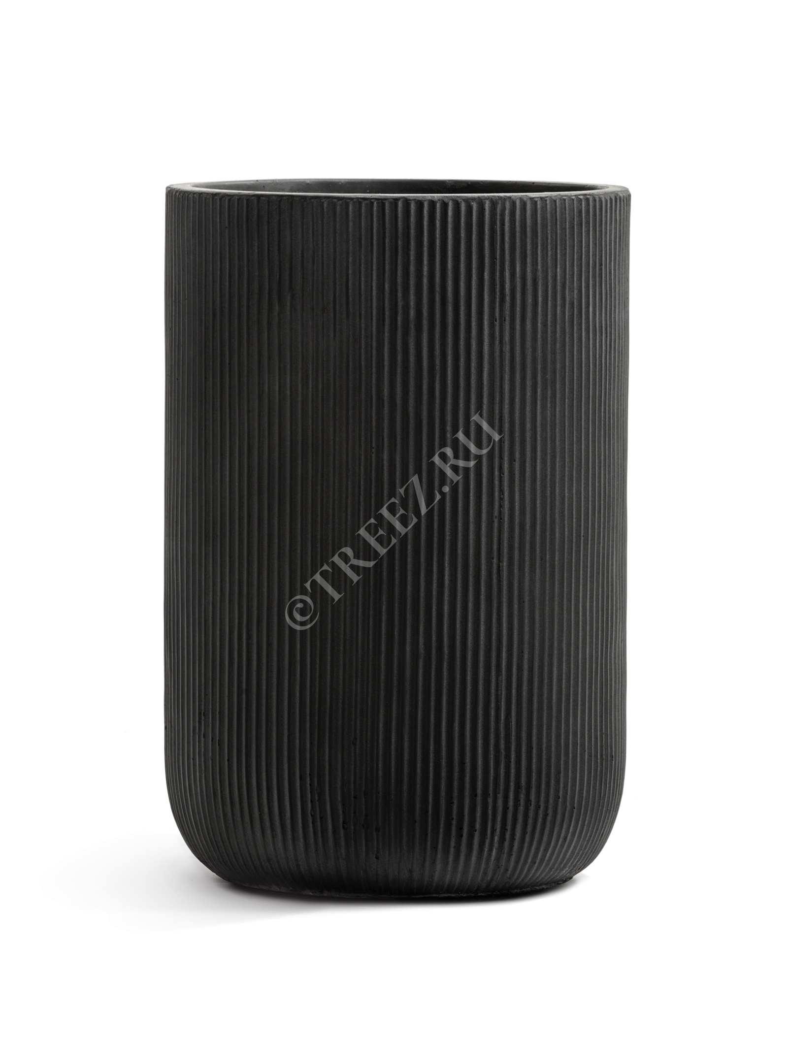 41.1020-0041-BLCK-47 Кашпо  ERGO - серия Jet - Высокий цилиндр - Антрацит Цветочная коллекция  - Вид №2