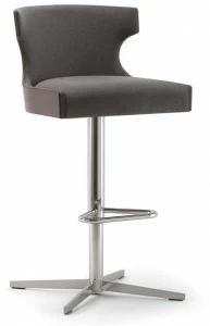 Tirolo Металлический табурет в современном стиле с 4-спицевым основанием, спинкой и подставкой для ног Xie 053 sg x