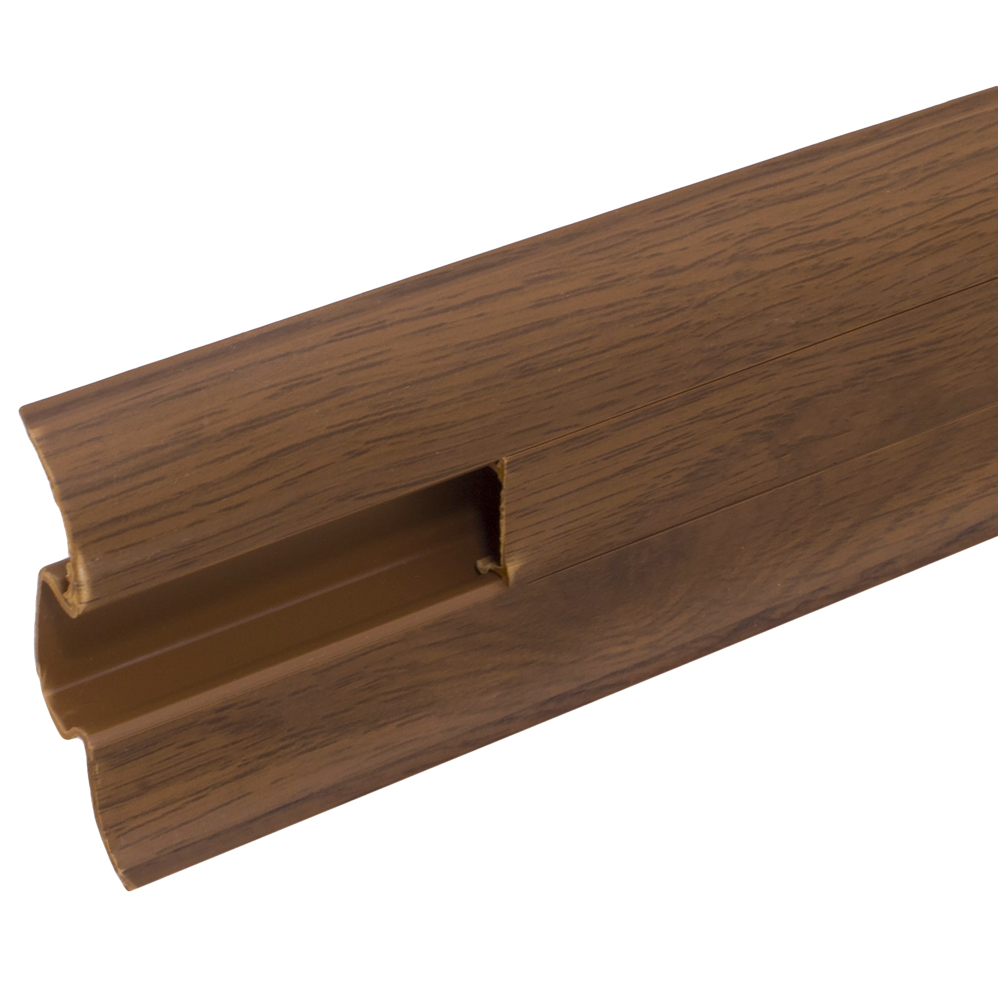 18220968 Плинтус напольный ПВХ 55 мм 2.5 м цвет орех канадский Santreyd 