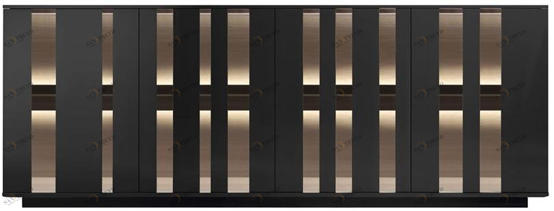 JESSE Буфет из лакированного дерева и стекла со встроенной подсветкой sun-id-1365940