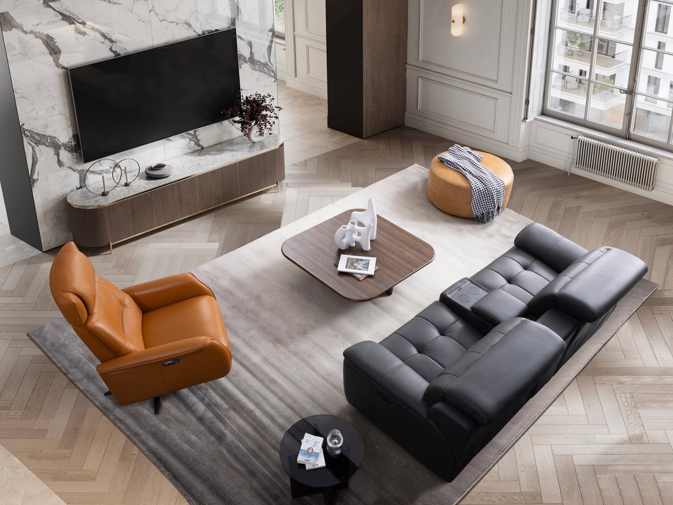 Домашний кинотеатр 2 местный тканевый диван Sofanella Vegas ARCH-00013371 - Вид №1