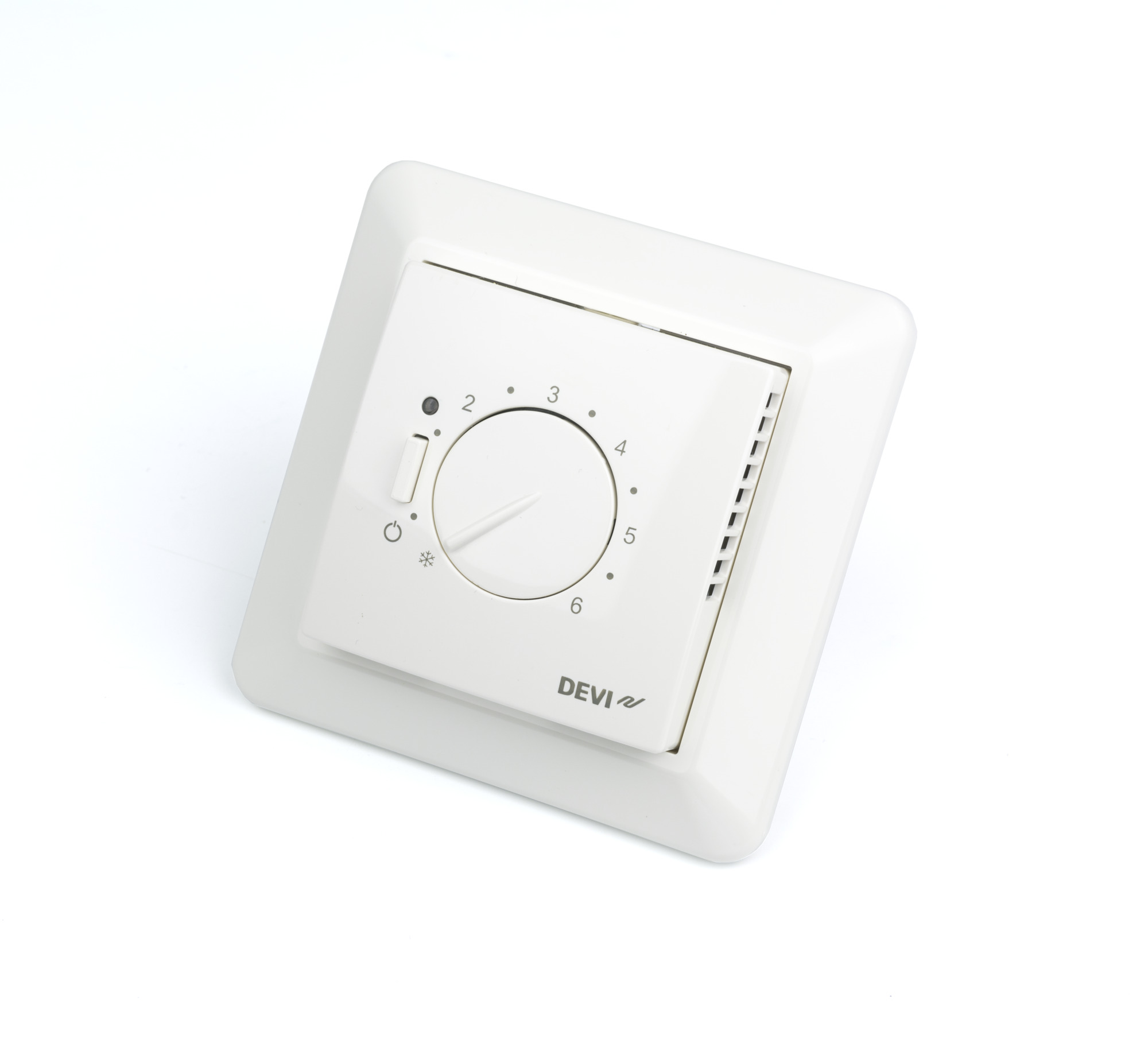 Danfoss DEVIreg™ 530/531/532 — электронные терморегуляторы для теплого пола со встроенным корпусом DEVIreg 531 терморегулятор с датч. возд. 140F1034  - Вид №1