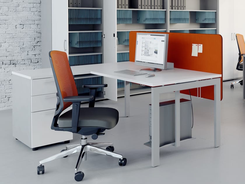 Угловой рабочий стол из меламиновой ткани MDD Ogi ARCH-00097558