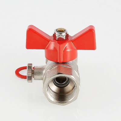 VT.807.N.0402 Кран шаровой для подключения манометра Valtec 1/2" x 1/4"  - Вид №2