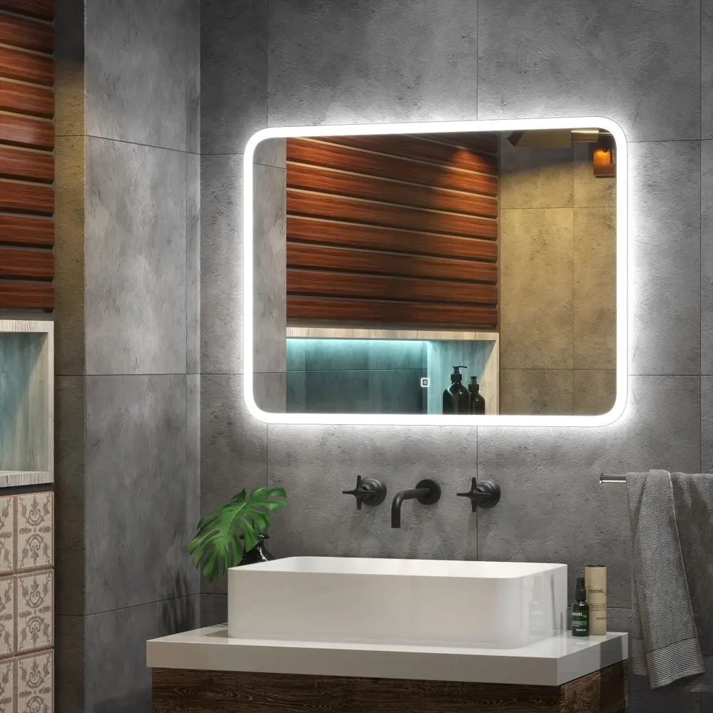 Зеркало Santreyd Light с LED-подсветкой и сенсорным управлением 80x60 см 89180061 STLM-0079572 - Вид №7