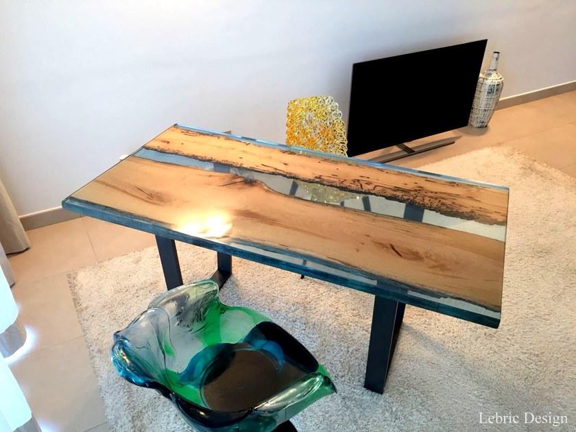 Прямоугольный обеденный стол из массива дерева Lebrìc design - legno e resina Santreyd sun-id-1425879 - Вид №2