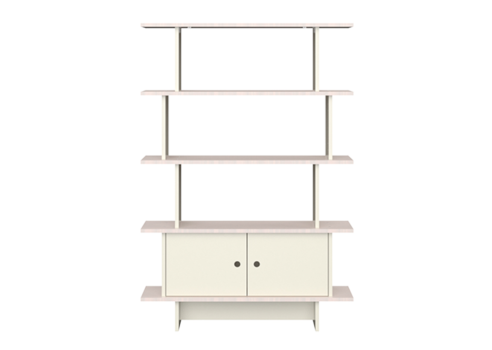 Стеллаж открытый с двумя дверцами 102 см Line M2 молочный ELLIPSE ELLIPSE LINE 351623 Бежевый;молочный Santreyd  - Вид №1
