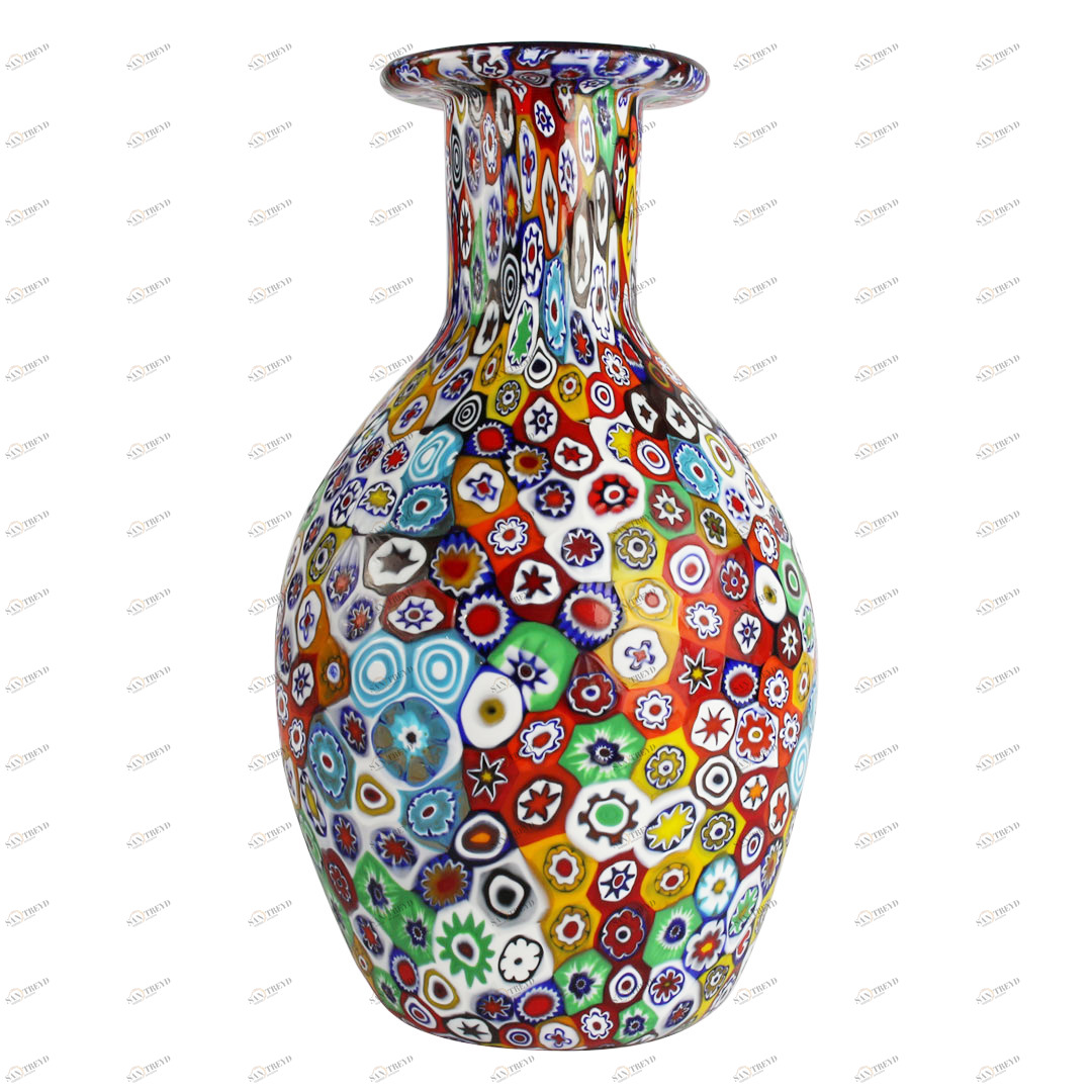 4635 ORIGINALMURANOGLASS Ваза Миллефиори - Муранское стекло OMG 10 см 